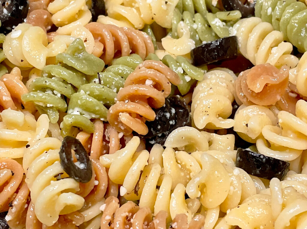 rotini parmesan et olives