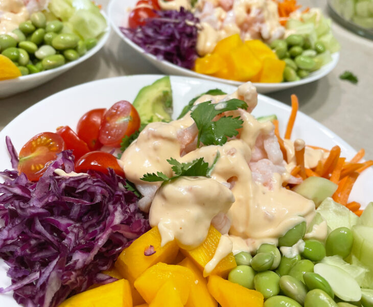 Poke bowl aux crevettes