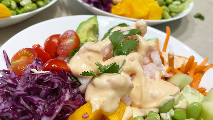 Poke bowl aux crevettes