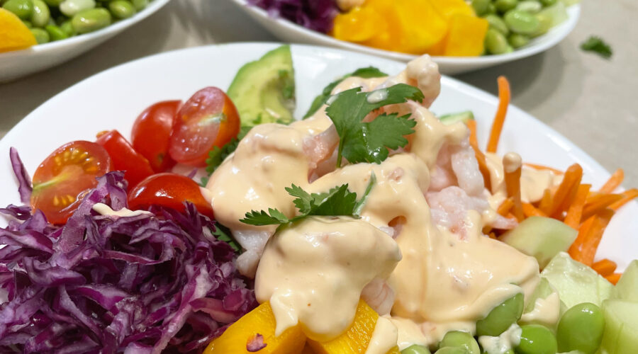 Poke bowl aux crevettes